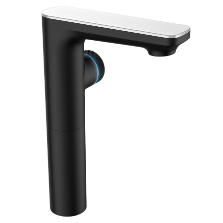 Смеситель для раковины Berges MORANS сенсорный высокий, черный матовый(076004)