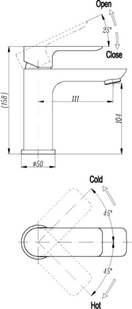 Смеситель SanDav Панама 14801 L для раковины, Щ0000005688 Смеситель SanDav Панама 14801 L для раковины, Щ0000005688