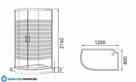 Душевая кабина Parly EC121R