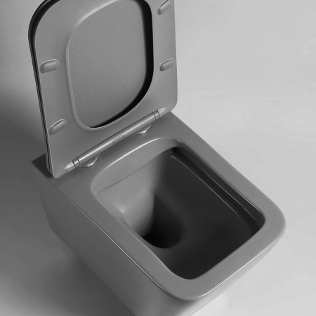 Унитаз Vincea Q-Line VT1-12MA безободковый, ультратонкое soft close сиденье, антрацит матовый