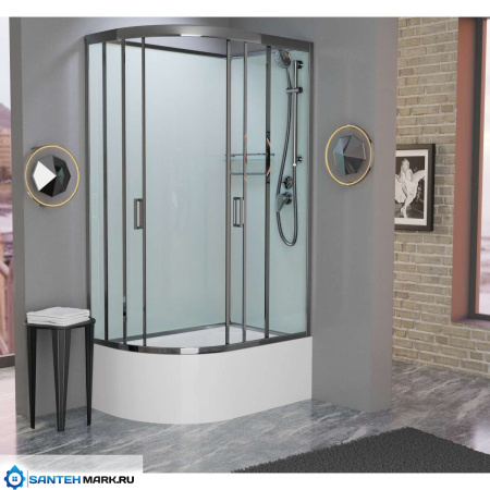 Душевая кабина Frank F412/2R Brilliant 120x80 без крыши