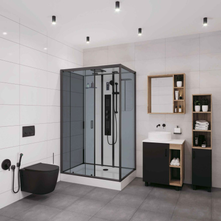 Душевая кабина Niagara Premium NG-6912-01GQR BLACK 120x80