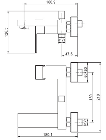 Смеситель Aquanet Blanco AF420-20W