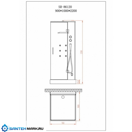 Душевая кабина Orans SR-86120R