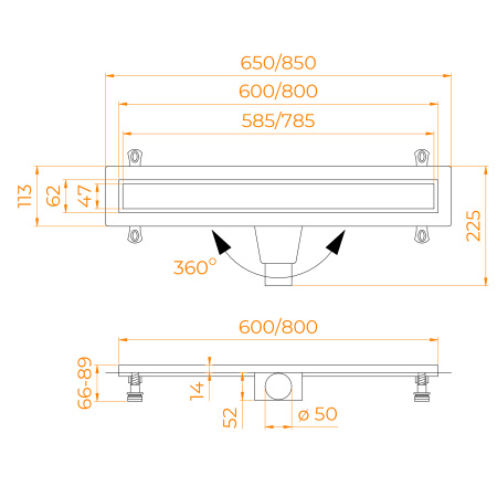 Душевой лоток RGW Drain Leo-21 (60212140-01)