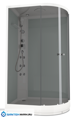 Душевая кабина Domani-Spa Delight 128 L  с гидромассажем светлые стенки прозрачные стекла