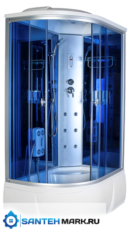 Душевая кабина Aquacubic 3306B L/R blue mirror 120х80 Душевая кабина Aquacubic 3306B L/R blue mirror 120х80
