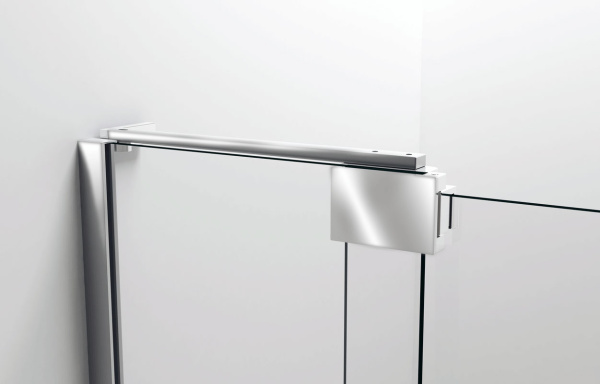 Душевая дверь в нишу Vincea Extra VDP-1E9010CLGM, 900/1000, вороненая сталь, стекло прозрачное