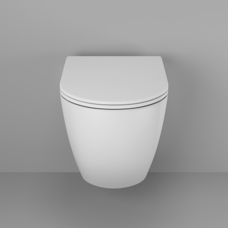 Унитаз Grossman Thin Rim GR-5601S (520х360х360) тонкий ободок,белый с тонкой крышкой,микролифт,1 место