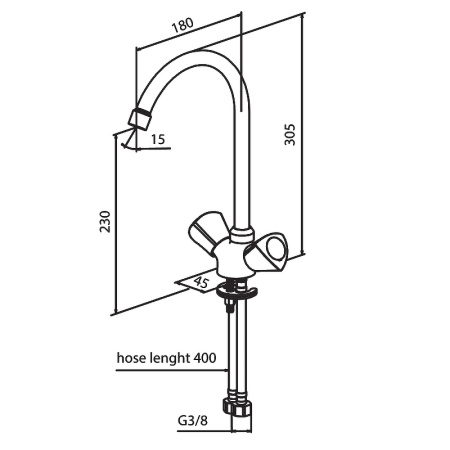 Смеситель для кухонной мойки Damixa Object 340000000 Хром Смеситель для кухонной мойки Damixa Object 340000000 Хром