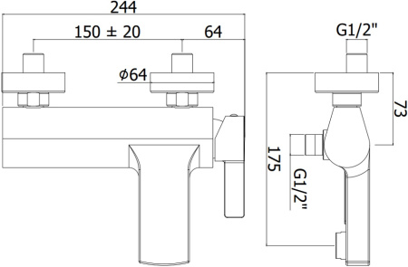 Смеситель Paffoni Rock RO023CR