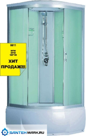 Душевая кабина Водный мир ВМ-8811 тонированные/белый 80x80 Душевая кабина Водный мир ВМ-8811 тонированные/белый 80x80