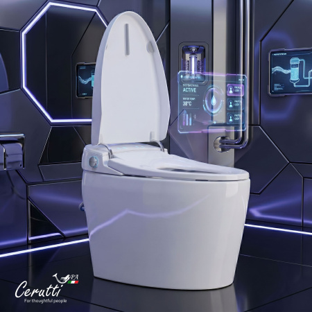 Унитаз Ceruttispa КЛИО (CLIO) Smart CT12153 с дистанционным управлением (680x410x490)
