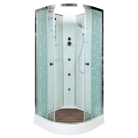 Душевая кабина DTO EM 1510 N с гидромассажем 100х100
