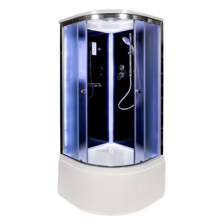 Душевая кабина DTO B 10S LED BLACK 100x100 с подсветкой