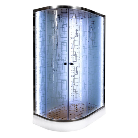 Душевая кабина DTO EM 1512 R N LED с гидромассажем 120х80