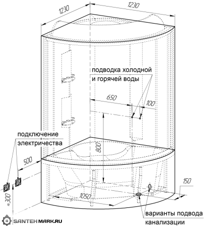 Душевая кабина Радомир Лаура ВК-1 Душевая кабина Радомир Лаура ВК-1