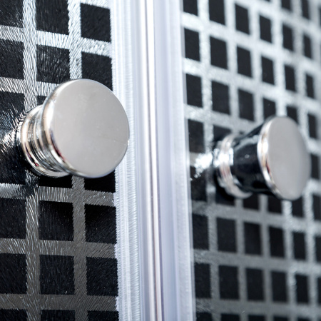 Душевая кабина DTO L 801 EL BLACK 100x100 с электрикой Душевая кабина DTO L 801 EL BLACK 100x100 с электрикой