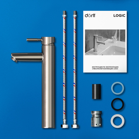 Смеситель для раковины Dorff Logic D3002102SS Нержавеющая сталь