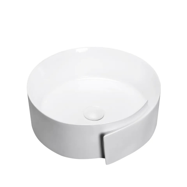 Раковина Ceruttispa CR0066 накладная, белая, с завитком 440х460х150