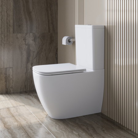 Унитаз BelBagno LUCE-TOR BB2197CP-TOR/SC/BB2197T безободковый со смывом TORNADO