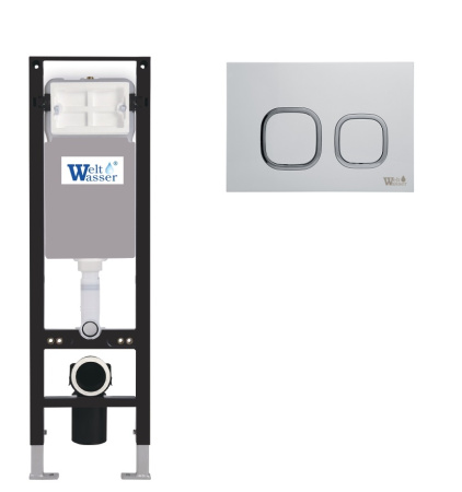 Инсталляция WELTWASSER WW AMBERG 350 WT 10000012282 кнопка белая/хром