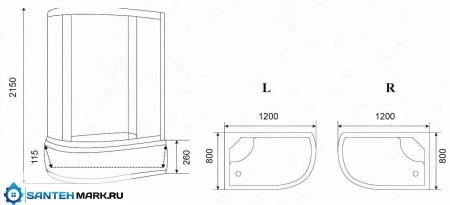 Душевая кабина Parly BM120R