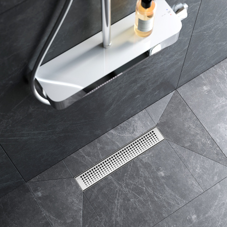Трап для душа Am.Pm MasterFlow 40 W01SC-P11-040-01SB с решеткой Хром матовый Cut Gradient