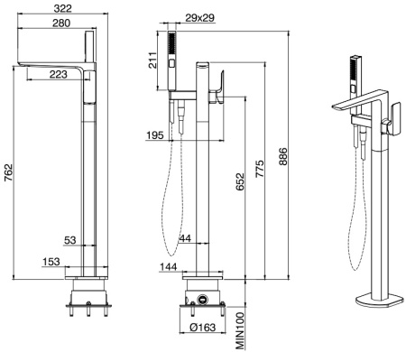 Смеситель Allen Brau Infinity 5.21009-00 (с внутренней частью) хром