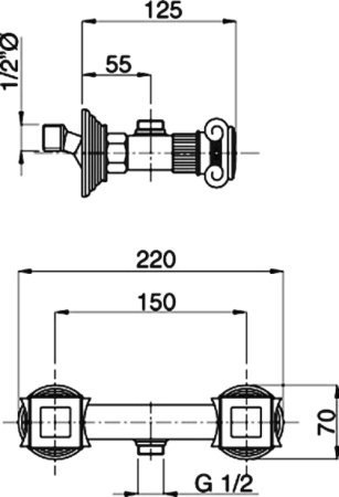 Смеситель Cezares Olimp OLIMP-DS-01-Sw