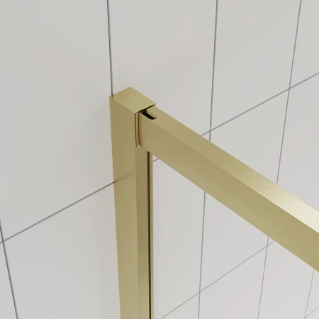 Душевой уголок Veconi Evo 300 G, 1000х800x1950, золото брашинг, прозрачное стекло