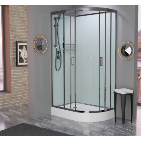 Душевая кабина Frank F418L Brilliant 100x80 без крыши Душевая кабина Frank F418L Brilliant 100x80 без крыши