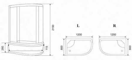 Душевая кабина Parly BMM120R