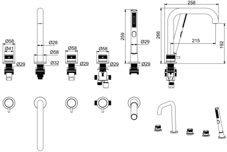 Смеситель Allen Brau Priority 5.31007-BN (с внутренней частью) никель браш