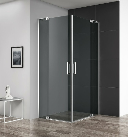 Душевой уголок Cezares Slider 110x80 SLIDER-AH-2-70/80-100/110-GRIGIO-Cr профиль Хром стекло тонированное без поддона