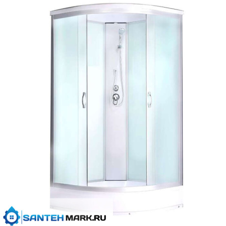 Душевая кабина Водный мир ВМ-883 белые матовые 100x100