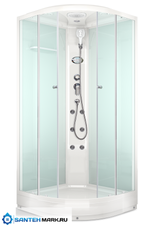 Душевая кабина Domani-Spa Delight 99 с гидромассажем светлые стенки матовые стекла Душевая кабина Domani-Spa Delight 99 с гидромассажем светлые стенки матовые стекла