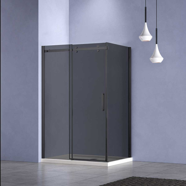 Душевой уголок Vincea Como-N VSR-4CN9013CGB, 1300*900, черный, стекло тонированное
