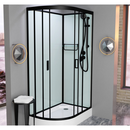 Душевая кабина Frank F411R Black 110x80 без крыши Душевая кабина Frank F411R Black 110x80 без крыши
