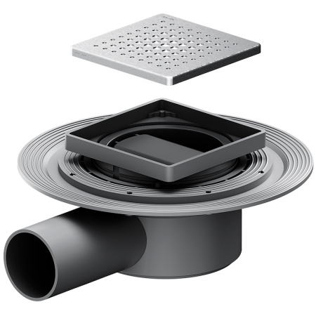 Трап для душа Am.Pm MasterFlow 10 W01BD-P11-010-01SB с решеткой Хром матовый Cut Gradient