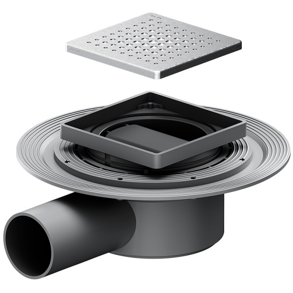 Трап для душа Am.Pm MasterFlow 10 W01BD-P11-010-01SB с решеткой Хром матовый Cut Gradient