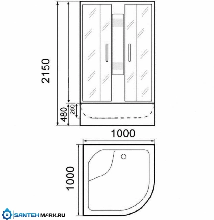 Душевая кабина Parly EB100N