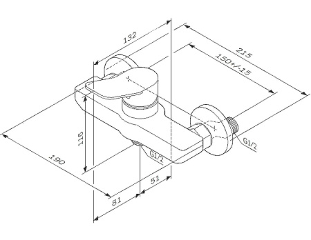 Смеситель для душа AM.PM X-Joy F85A20000 Хром Смеситель для душа AM.PM X-Joy F85A20000 Хром