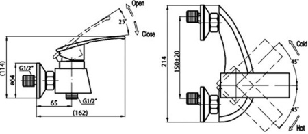 Смеситель для душа Cezares Turbolenza TURBOLENZA-D-01