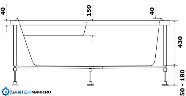Акриловая ванна 160x100 Azario Микона МИВ0001