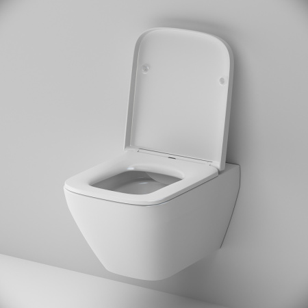 Унитаз AM.PM Spirit V2.0 Square FlashClean C701701SC подвесной с сиденьем микролифт