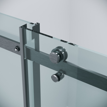 Душевая дверь в нишу Grossman Classic 100.K33.04.160.42.00 (160х195) графит сатин,стекло прозрачное,раздвижная, 1 место