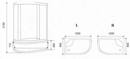 Душевая кабина Parly BM120R