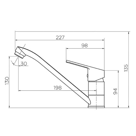 Смеситель для кухонной мойки Dorff Norma D1012000 Хром