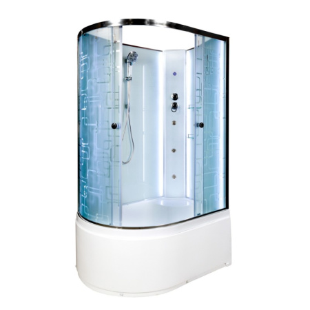 Душевая кабина DTO EM 4511 R N LED с гидромассажем 110х80